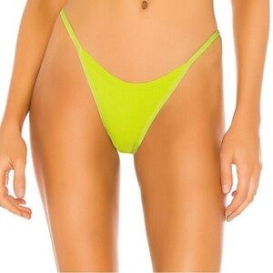 NWT‎ L*space Acid Green Ribbed Jay Bitsy Bikini Bottom